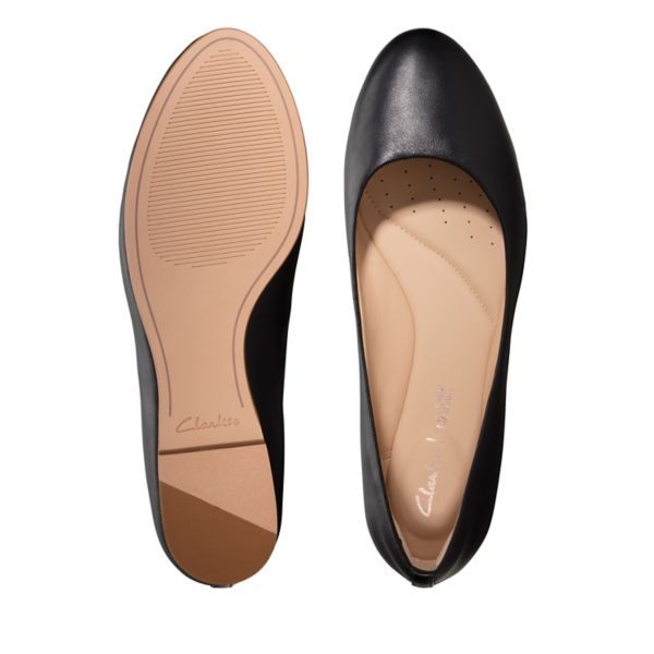 Clarks Womens Grace Piper Flat Shoes Black | CA-7685240